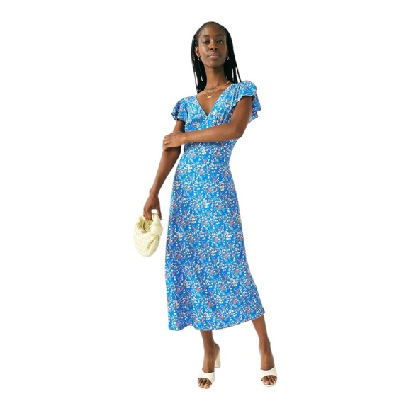 RAILS | $238 Kenz Midi Dress in Blue Citrus Grove, Size Small - Picture 15 of 15